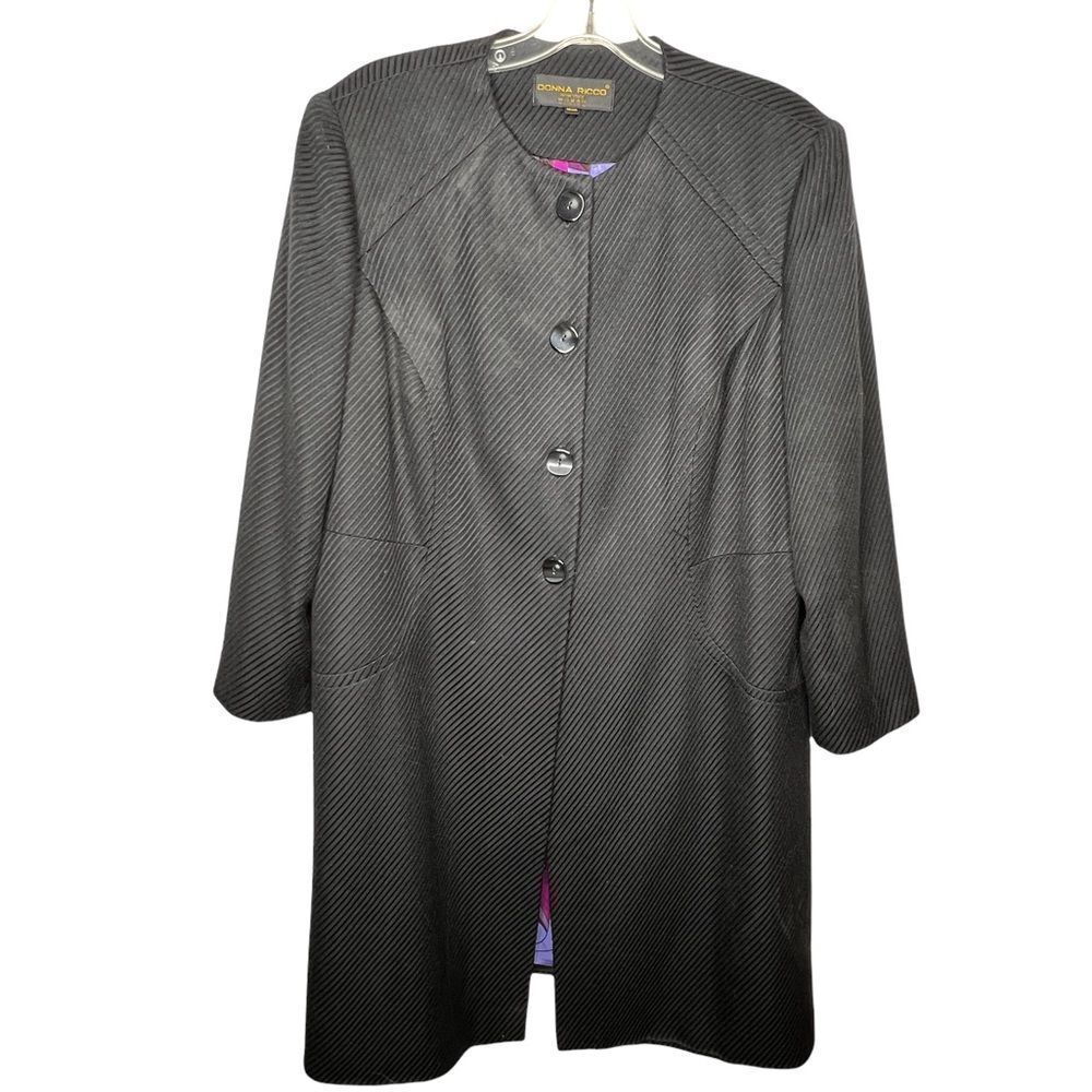 Vintage Donna Ricco Black Coat
